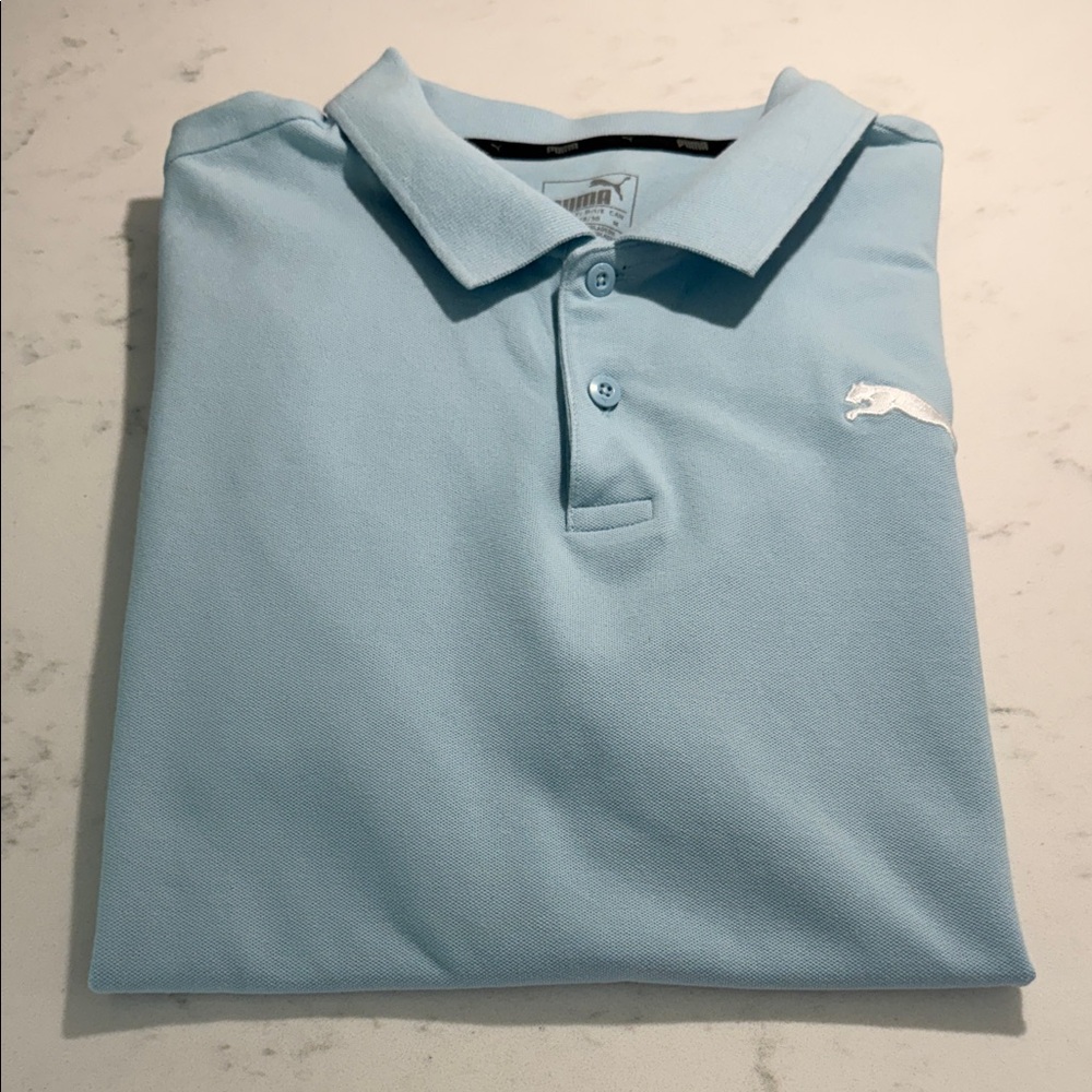 Puma Men's Sky Blue Polo Shirt